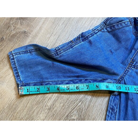 Oshkosh Bgosh Blue Denim Overalls 18M Adjustable Straps Side Pockets Toddler Boy - Picture 7 of 7